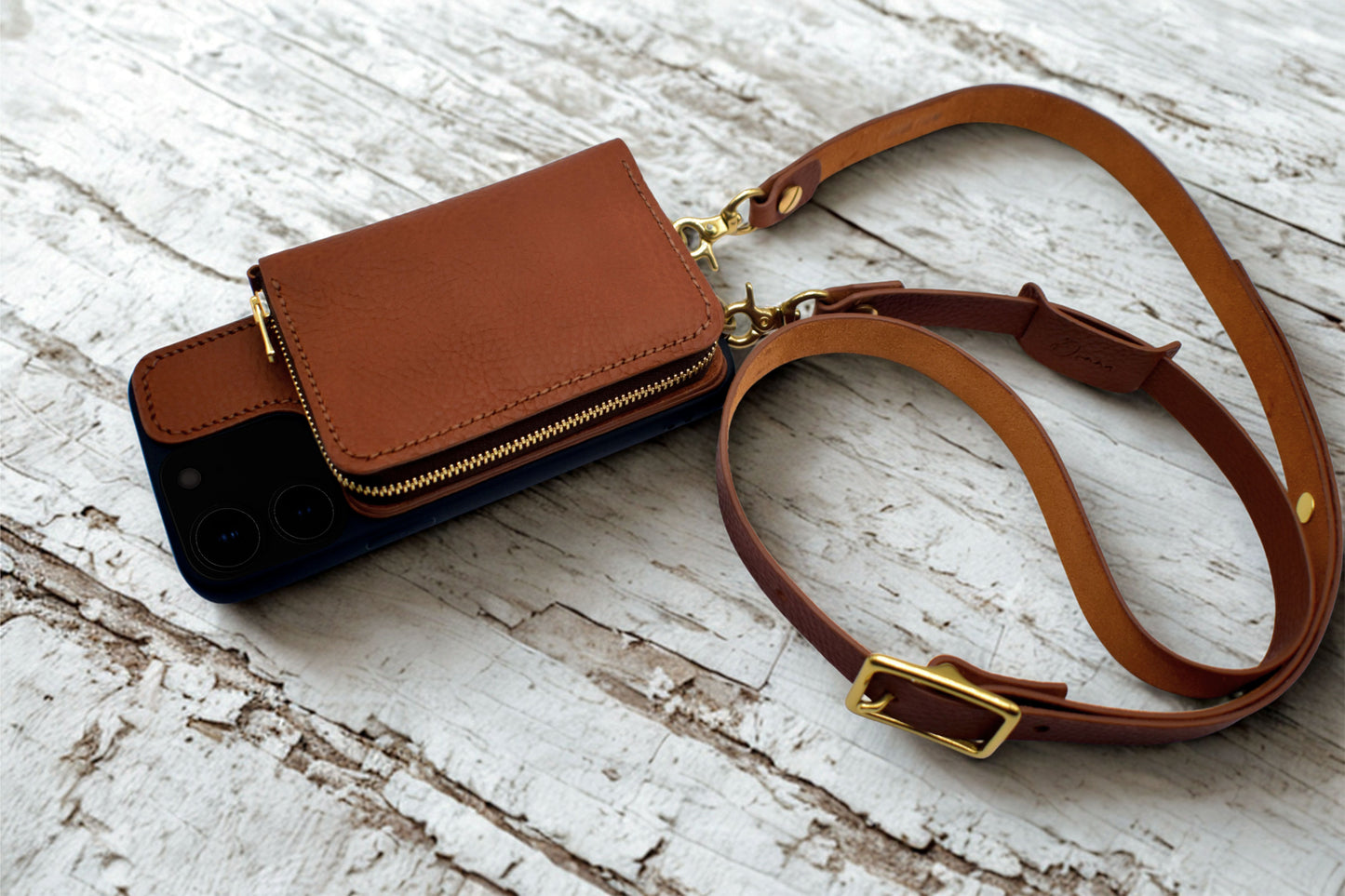 The Ella Collection - Leather Phone Crossbody Wallet