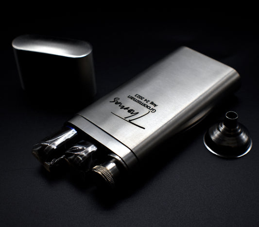 Stainless Steel Flask – Cigar Holder