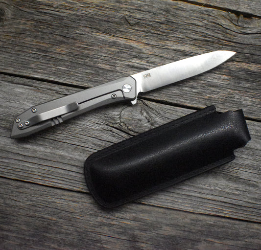 Stainless Steel Pocket Knife – Titanium Handle