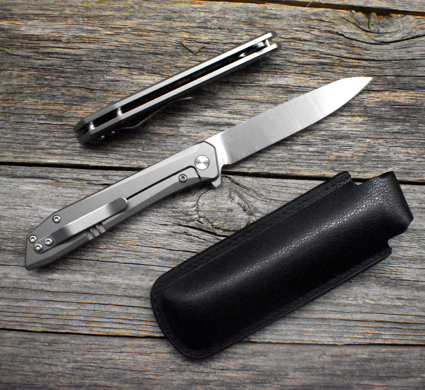 Stainless Steel Pocket Knife – Titanium Handle