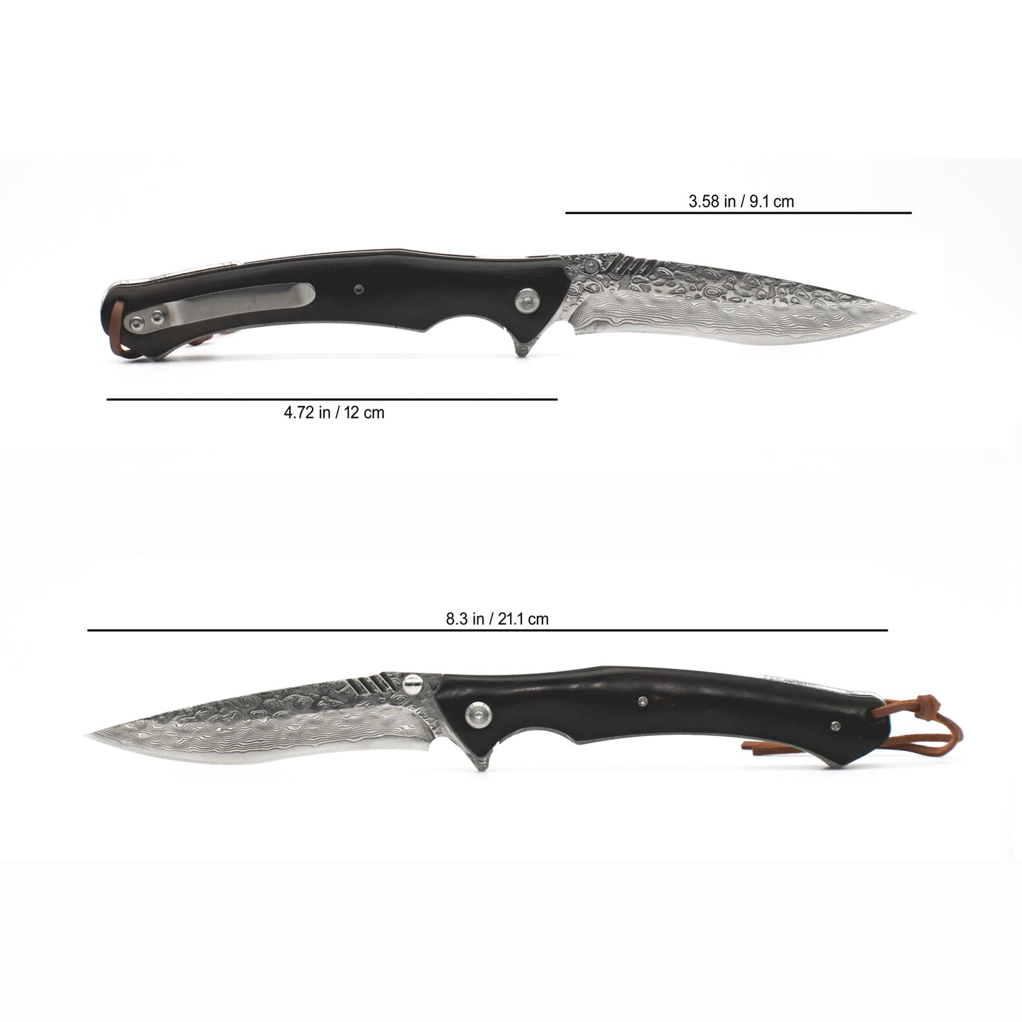 VG10 Damascus Pocket Knife – Rosewood Handle