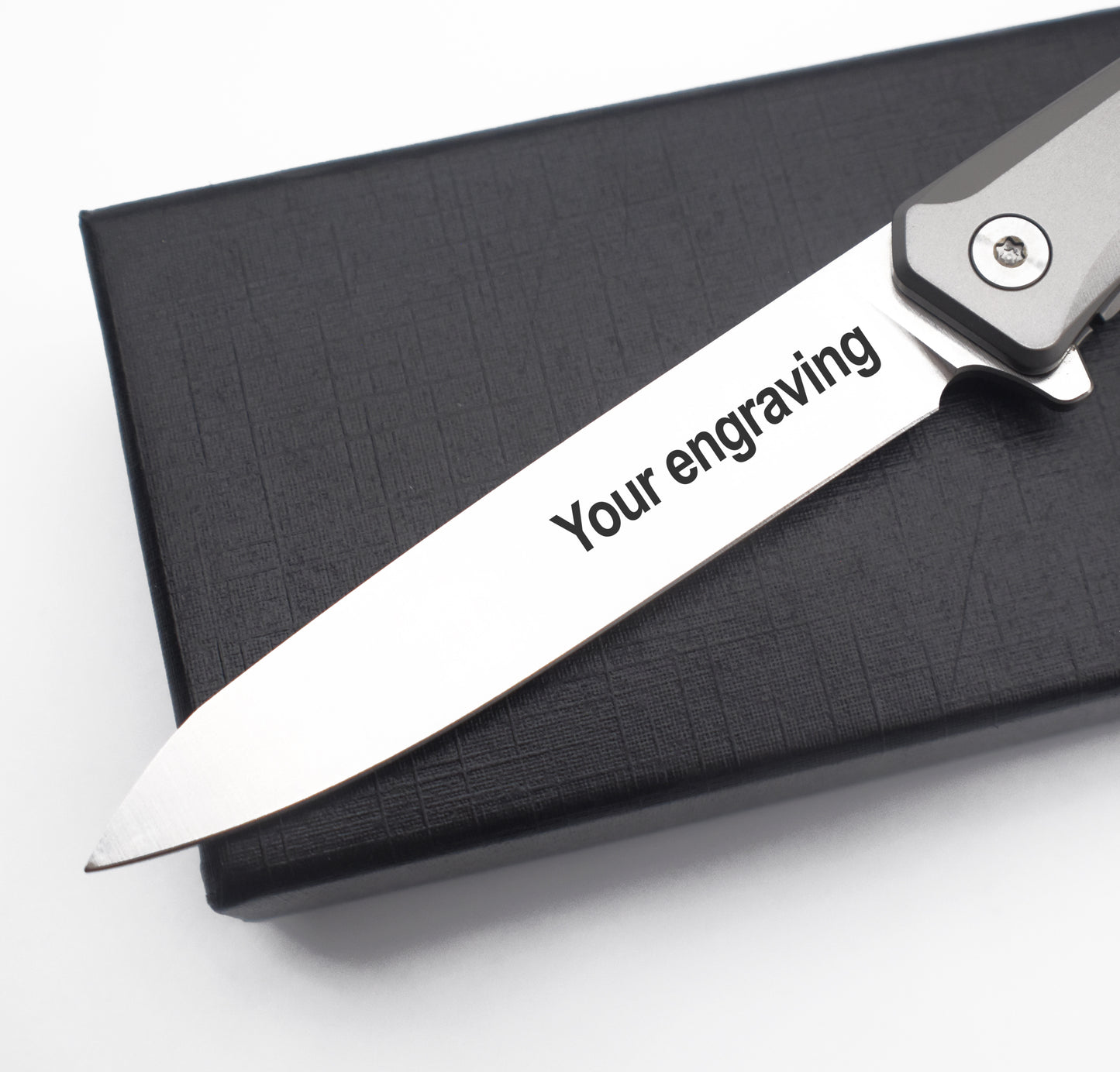 Stainless Steel Pocket Knife – Titanium Handle