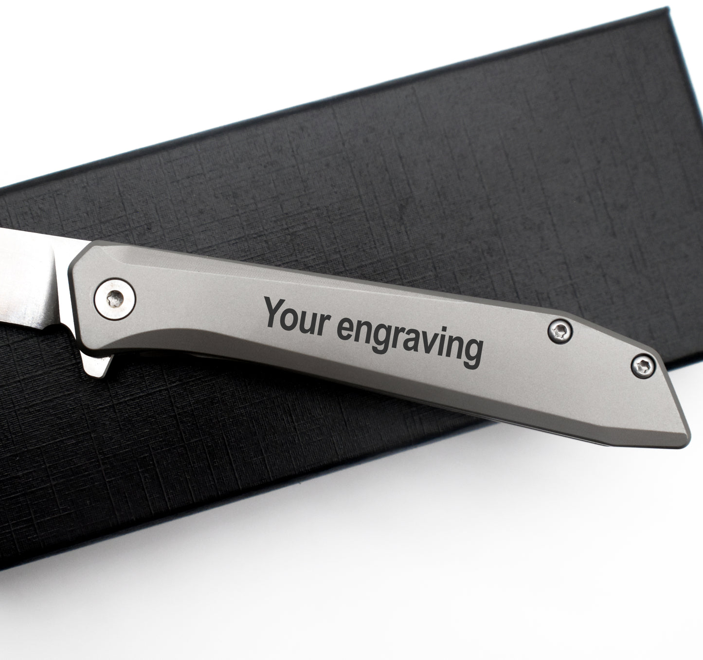 Stainless Steel Pocket Knife – Titanium Handle