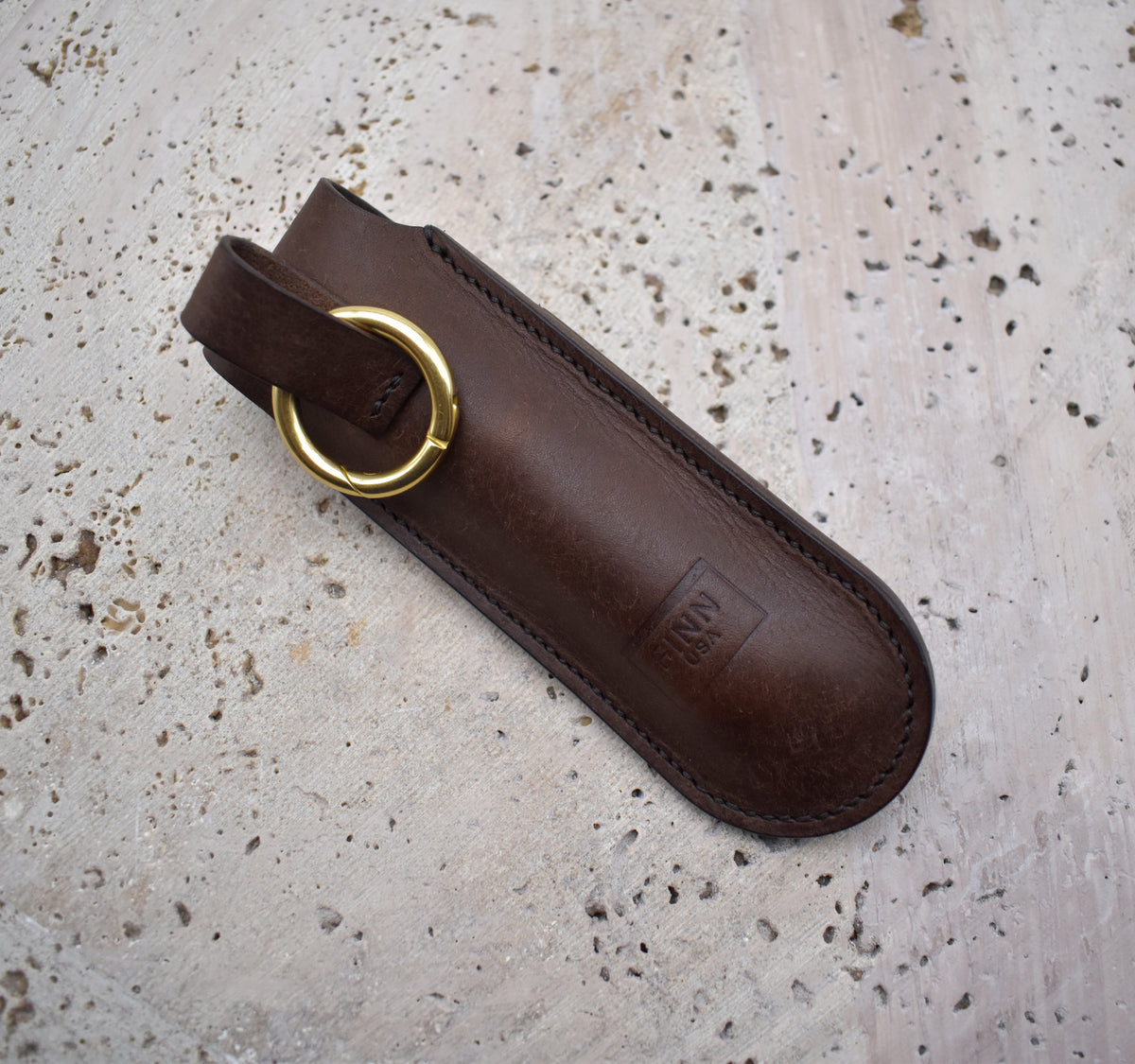 Leather EDC Sleeve – Pen, Flashlight or Knife – Custom Fit