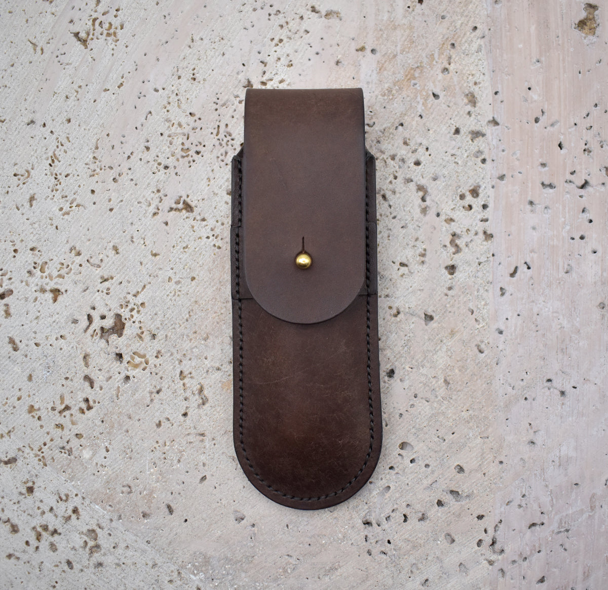 Leather EDC Sleeve – Pen, Flashlight or Knife – Custom Fit